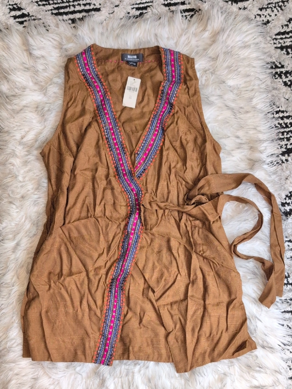 Maeve by Anthropologie Tunic Tie Tank Top Size XS NWT